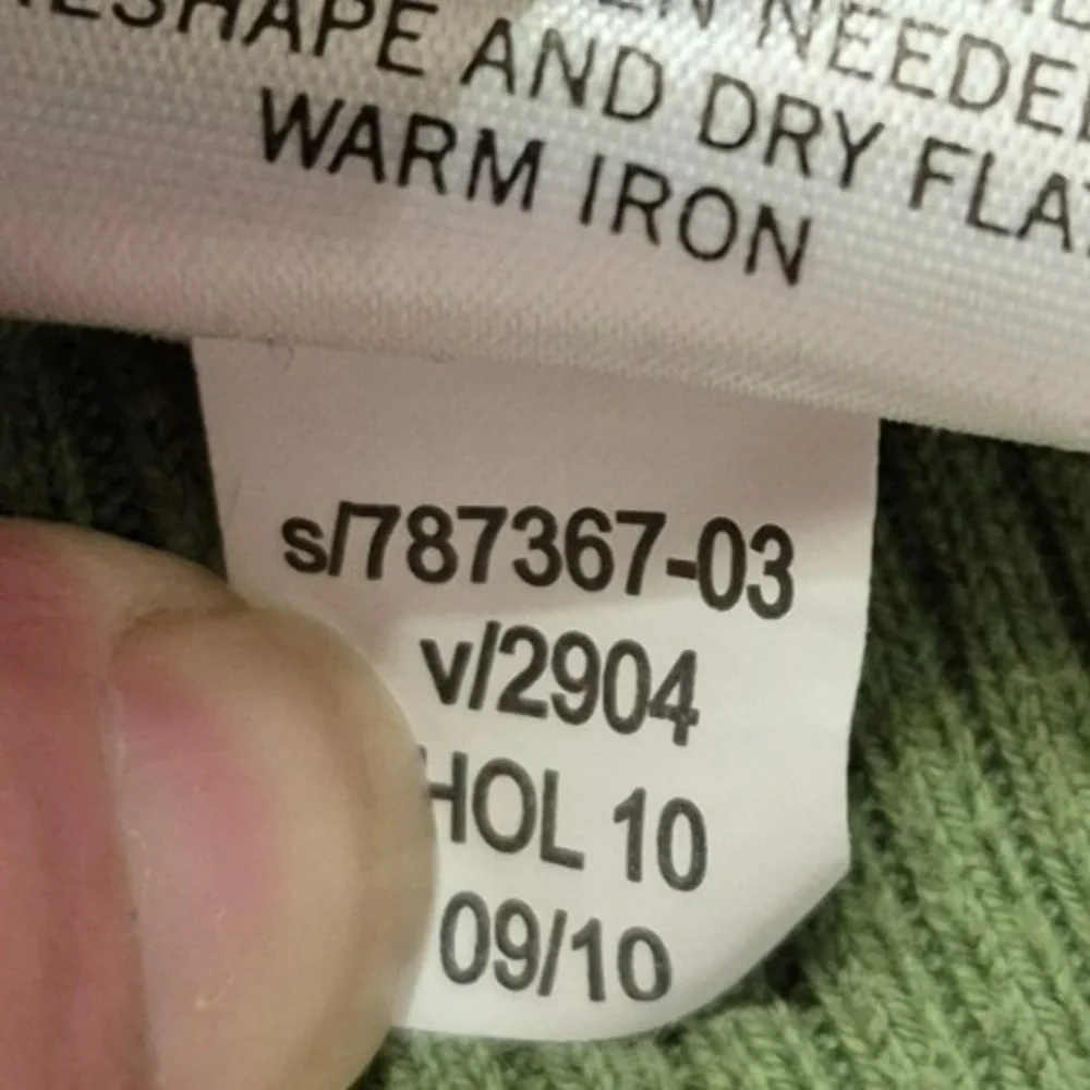 Banana Republic men's green 1/4 zip pullover tight knit sweater sz M 100% cotton